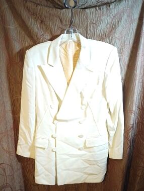 Jean Paul Gaultier Cream and Gold Lined Jacket